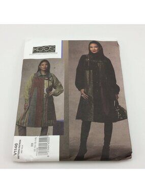 Vogue Koos Misses Coat Sewing Pattern V1146 Uncut Sizes 8 10 12 14